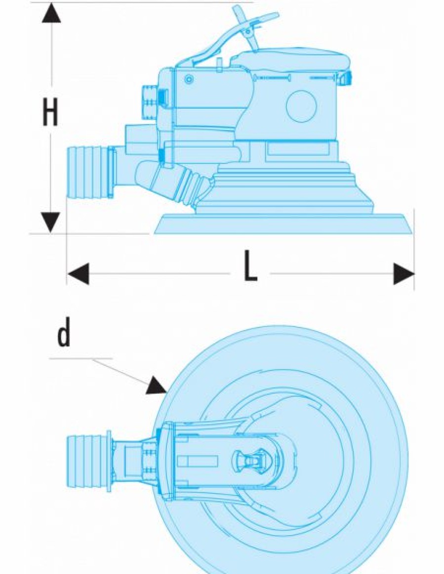 Outillage Pneumatique * | Ponceuse Orbitale 150 Mm-Orbite 5 Mm V.252F Facom | Ifd Outillage