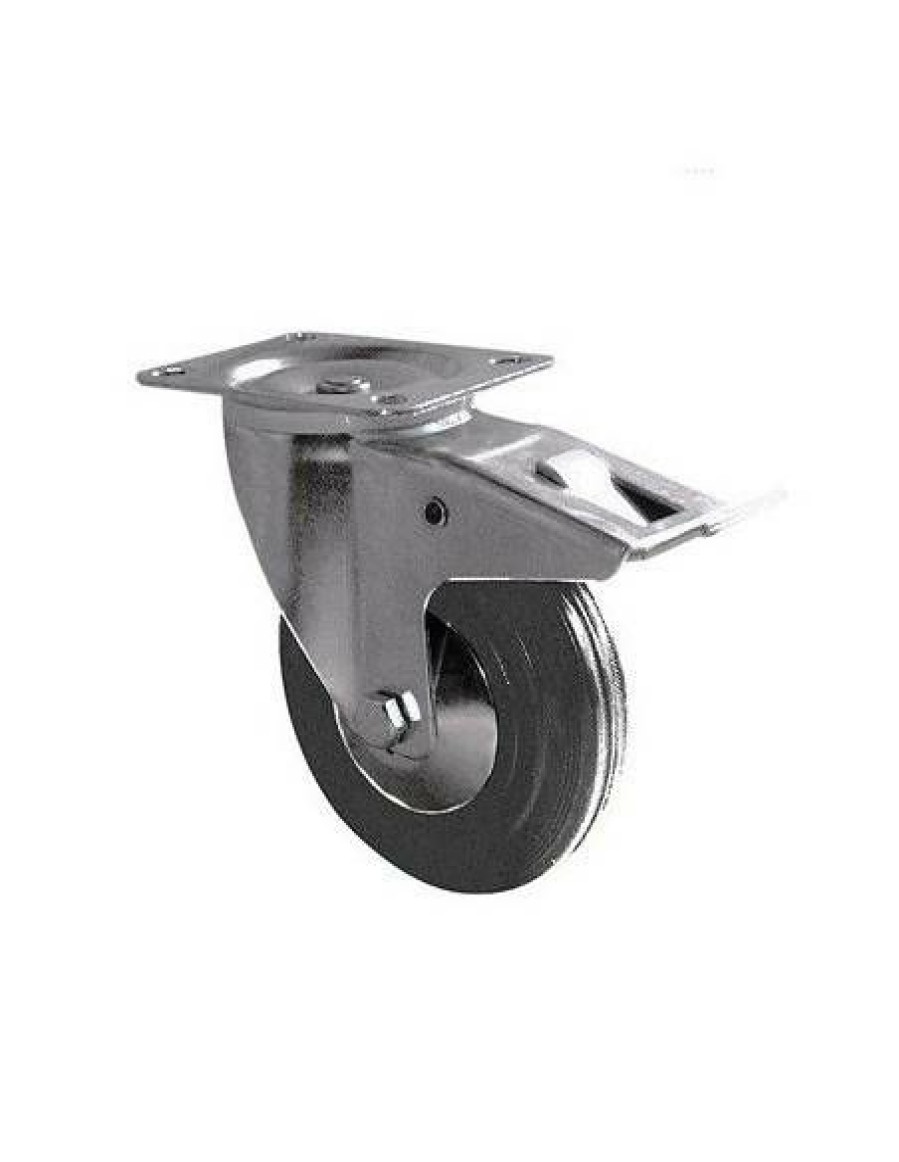 Coffre De Chantier * | Ridgid Ridgid Roulette De Manutention Pivotante Sur Platine Avec Frein 160 Mm 1351821 | Ifd Outillage