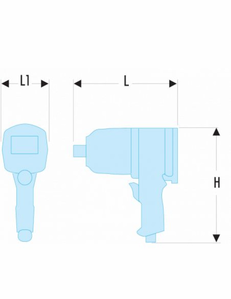 Outillage Pneumatique * | Cle A Chocs1/2 Pneumatique Ns.1600F Facom | Ifd Outillage