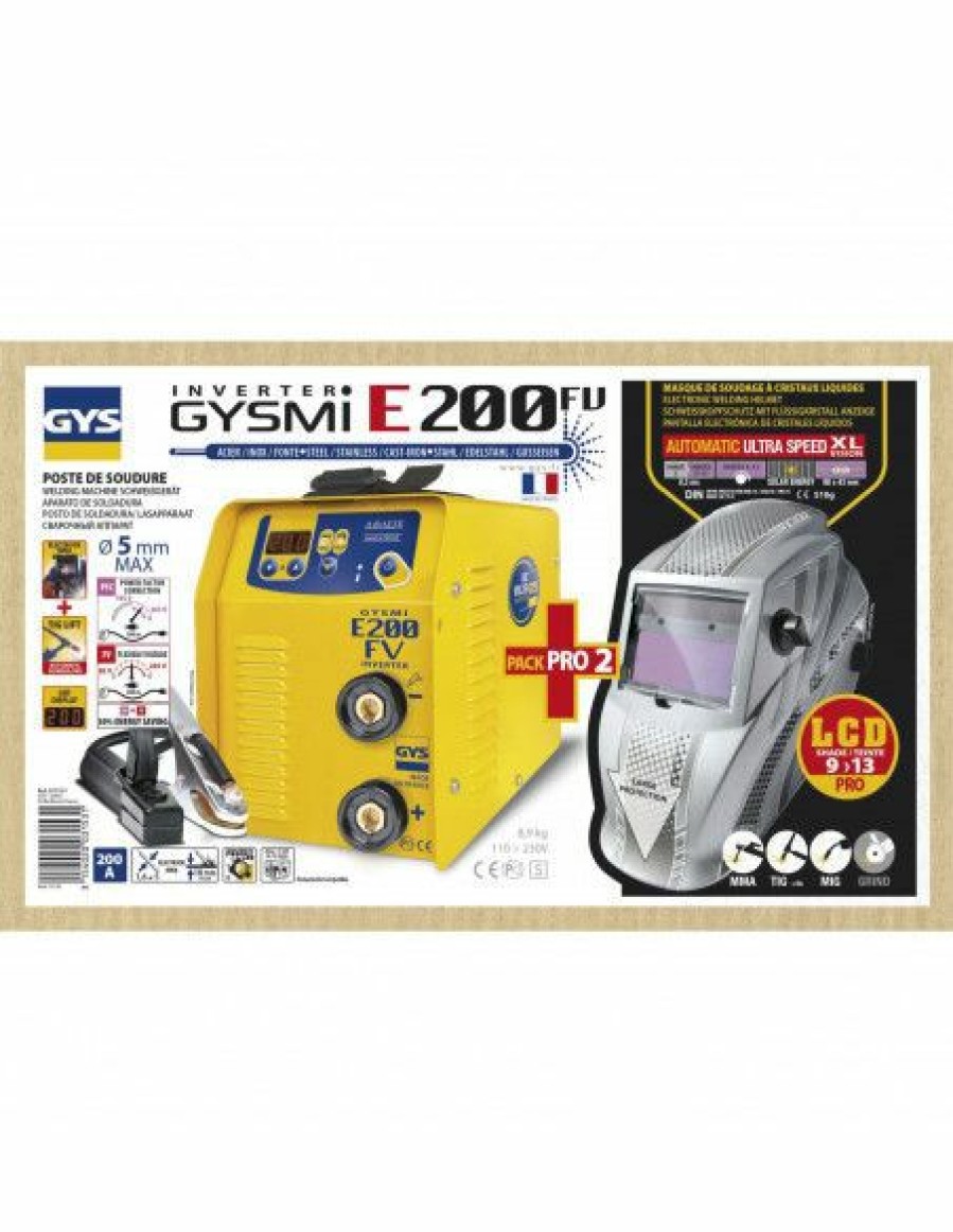 Soudure * | Poste A Souder Mma Inverter Gysmi E200Fv + Lcd Hermes 9/13 031531 Gys | Ifd Outillage