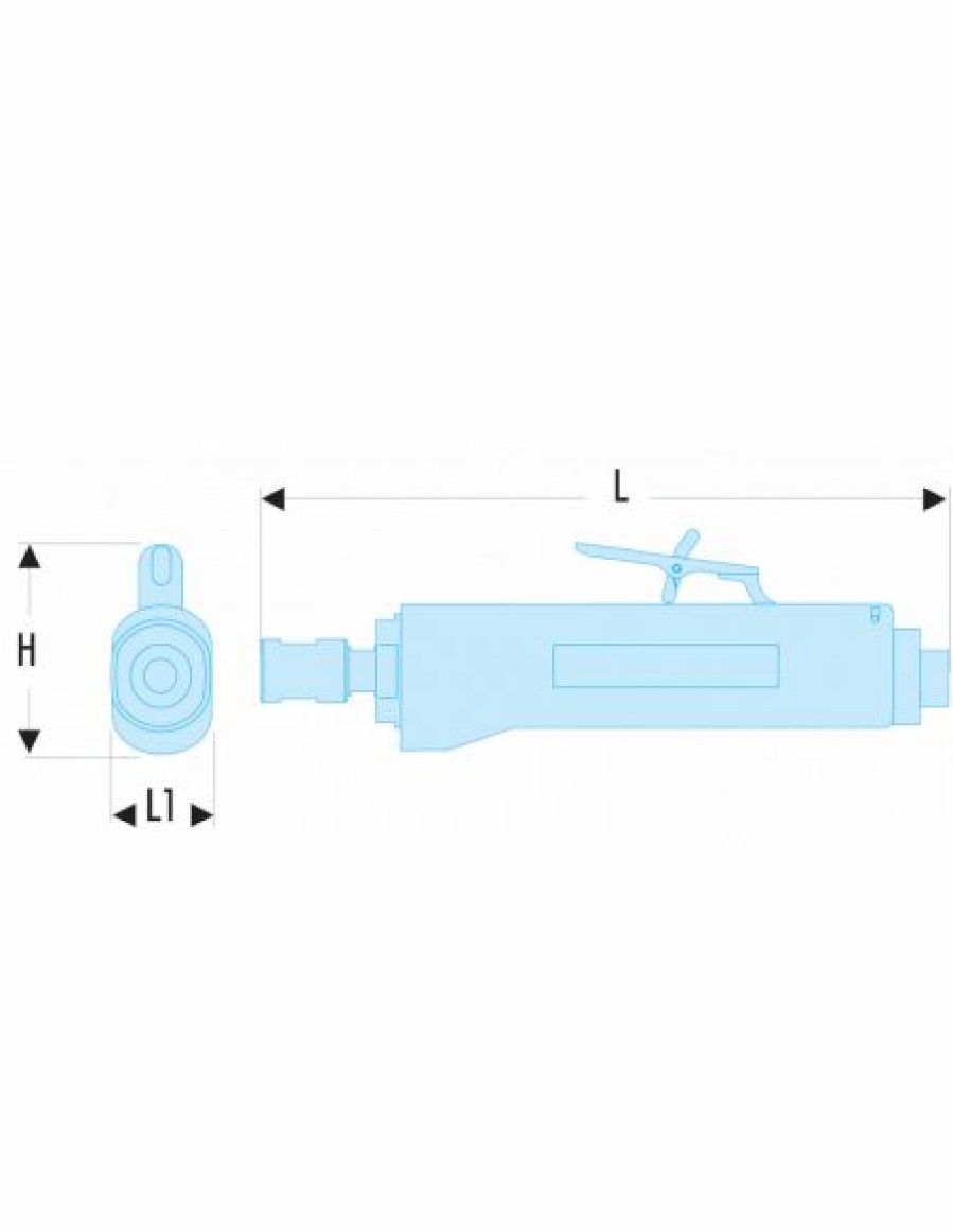 Outillage Pneumatique * | Meuleuse Droite A Pince 6 Mm Echappement Avant V.445F Facom | Ifd Outillage